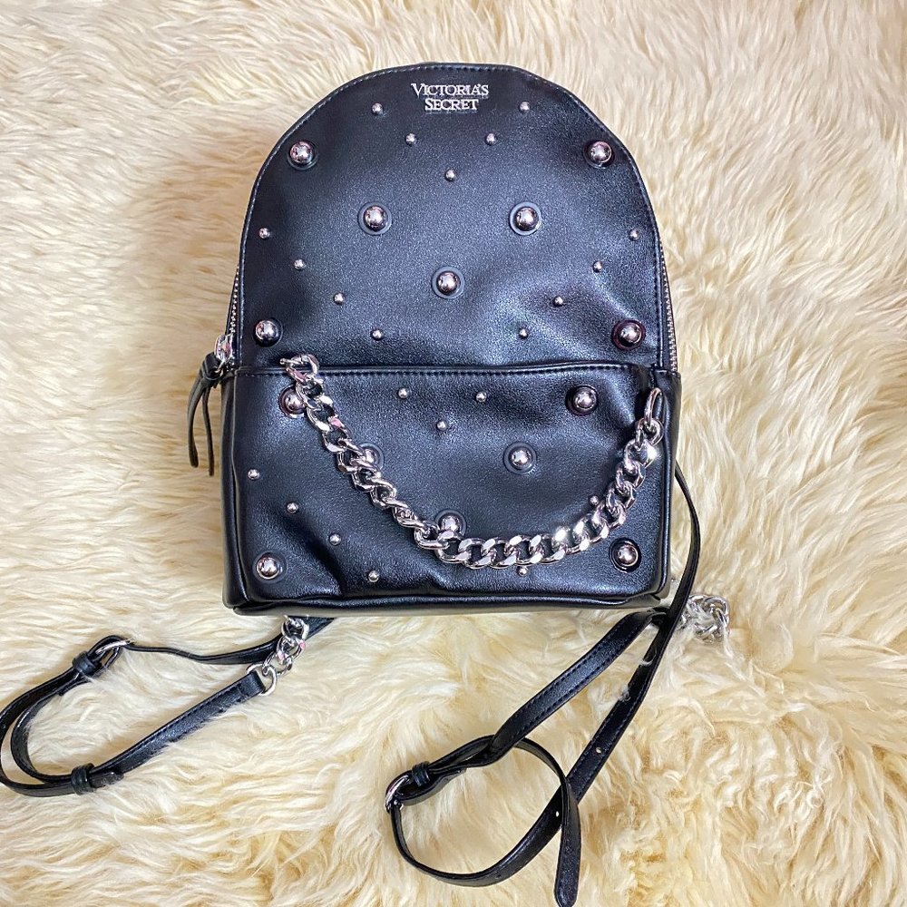 Victoria's Secret Mini Backpack stud bling chain
